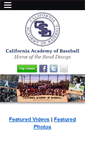 Mobile Screenshot of californiaacademyofbaseball.org