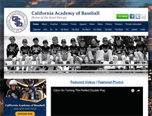 Tablet Screenshot of californiaacademyofbaseball.org